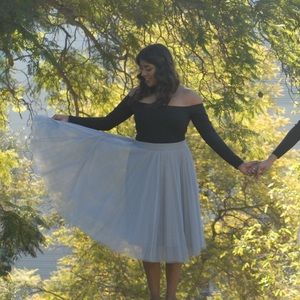 Charlotte Russe Tulle Midi Skirt